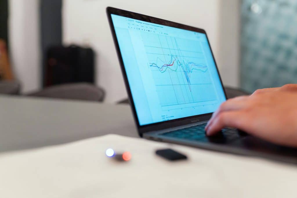 Person typing on a laptop