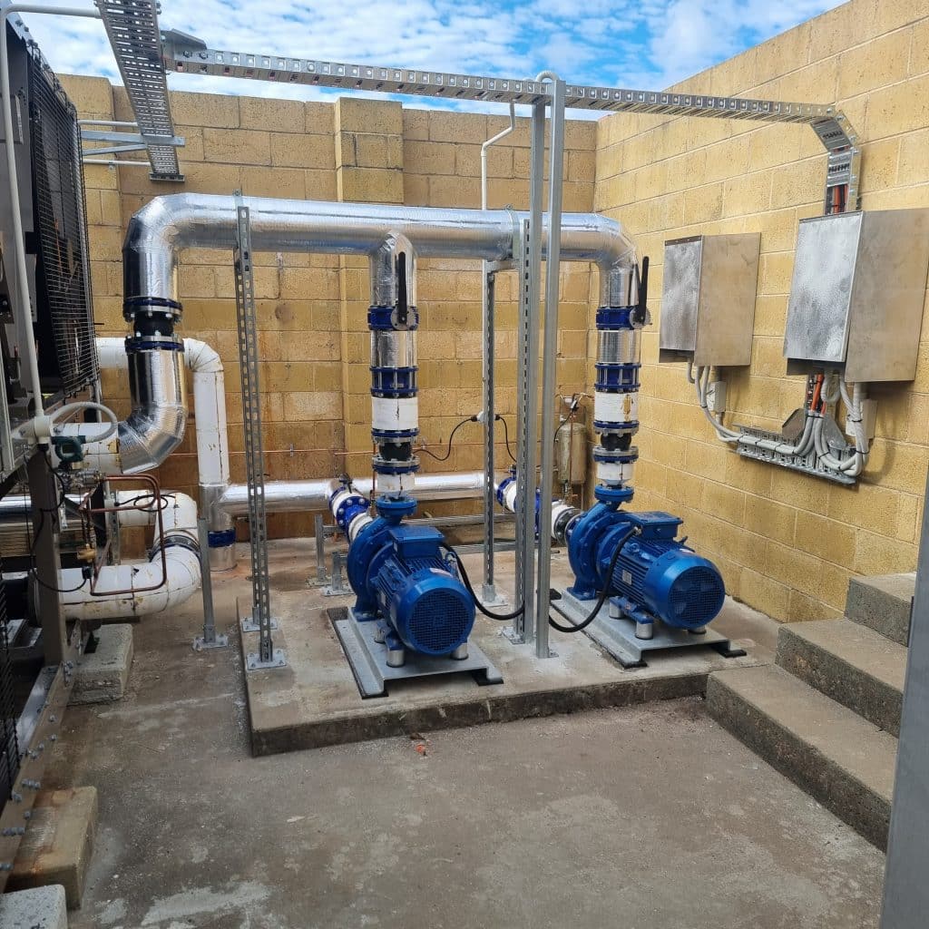 Stainless steel machinery and ducting for an external air conditioning unit