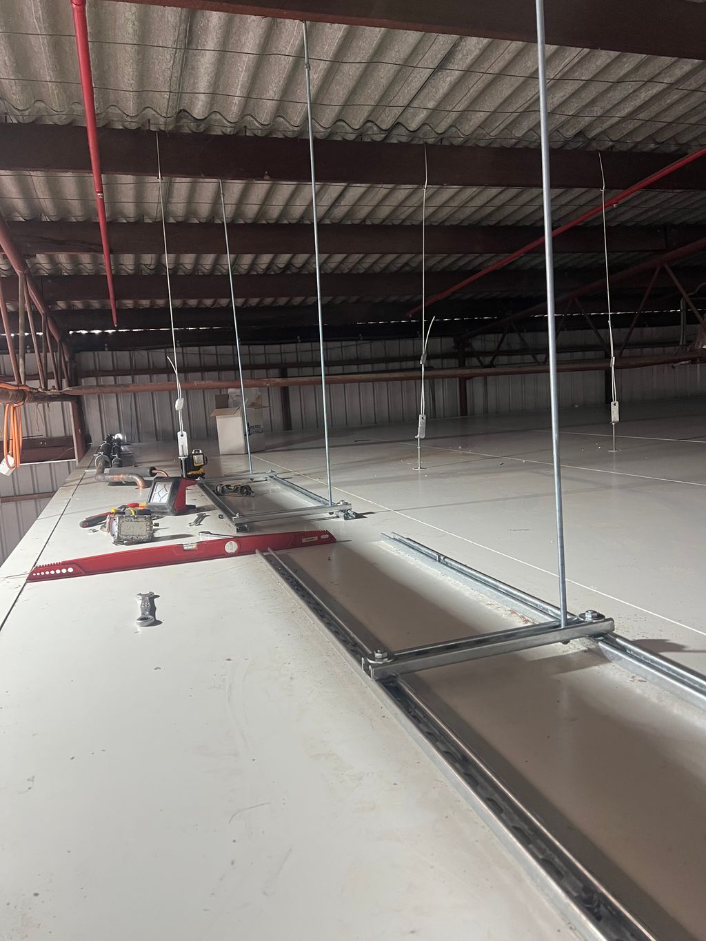 Detailed photo of piping and ventilation above cool room