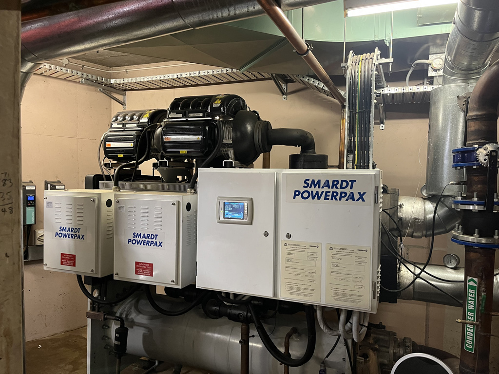An industrial power chiller interface